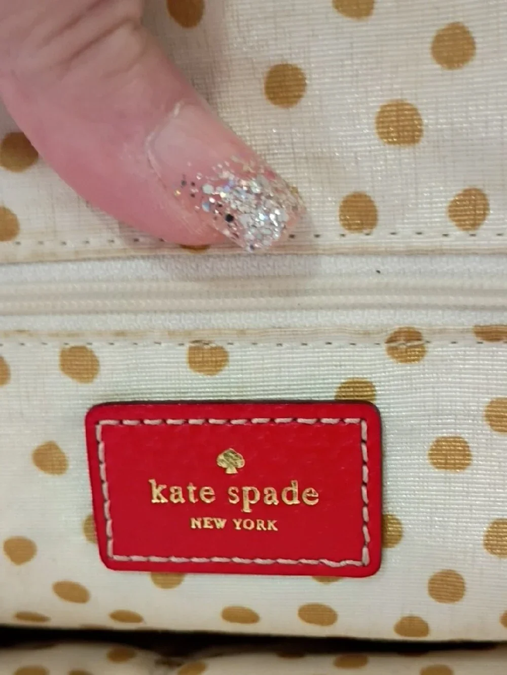 Kate Spade Red Pebbled Leather Dome Satchel with Front Zip Pocket